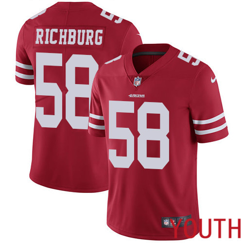 San Francisco 49ers Limited Red Youth Weston Richburg Home NFL Jersey #58 Vapor Untouchable->youth nfl jersey->Youth Jersey